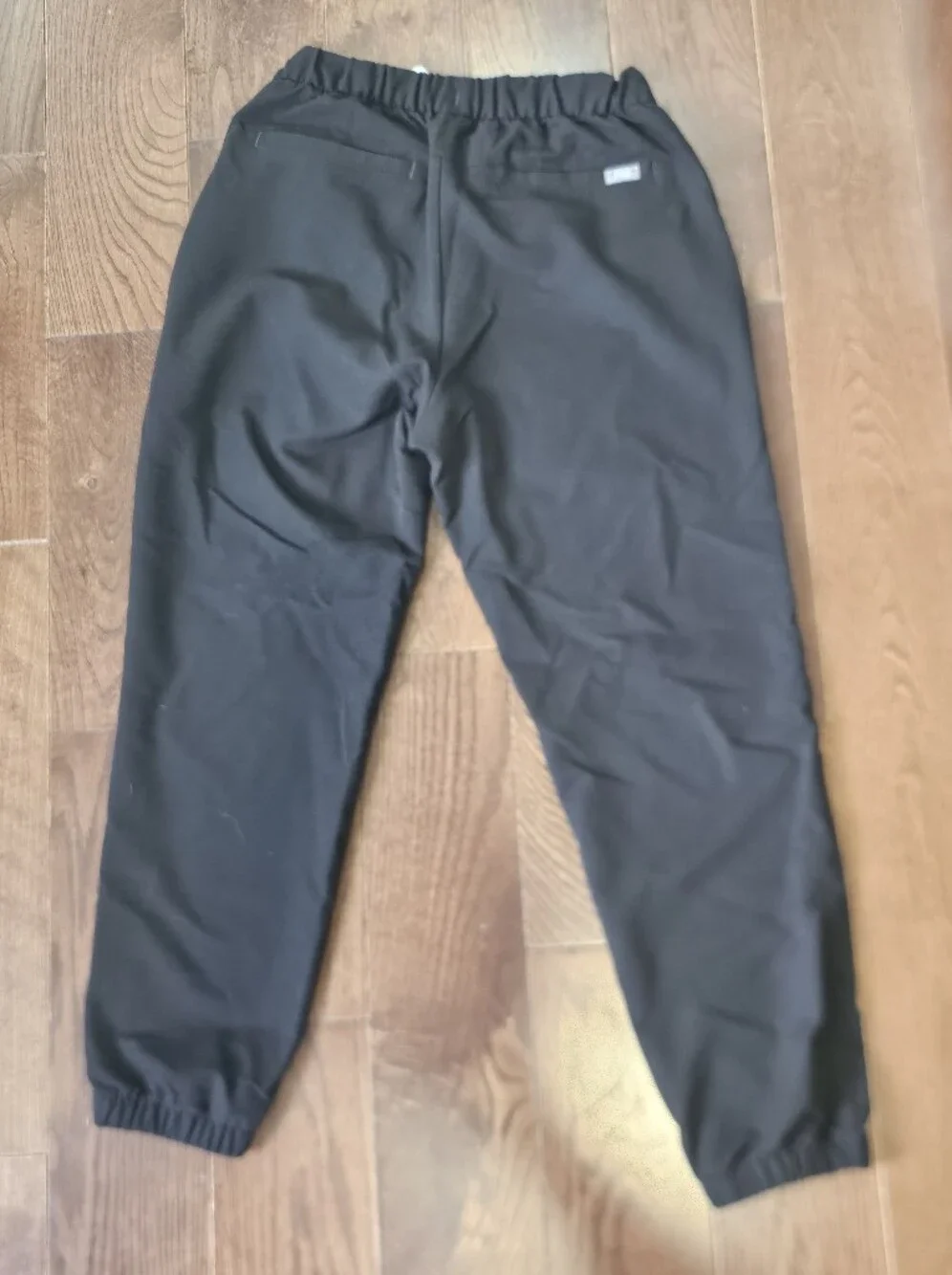 Figs Black Jogger Sweatpants with White Drawstring